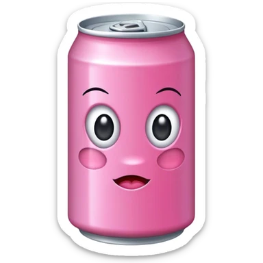 pink soda can sticker