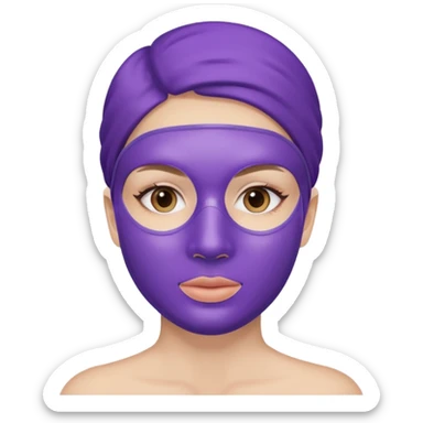 violett face mask sticker