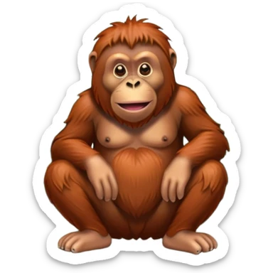 orangutan pooping sticker