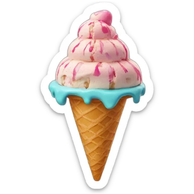 kaleidoscope ICe cream sticker