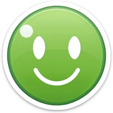 Make a green circle with a white dot at the middle sticker