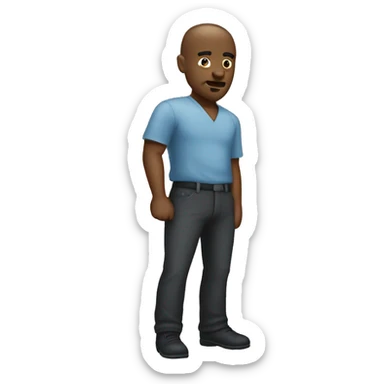 create an emoji of a person mogging sticker