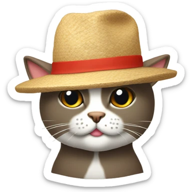 gato con gorro de cangrejo sticker