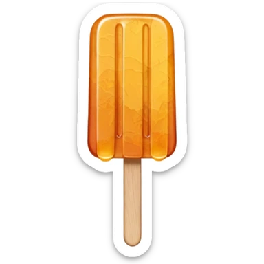 small roughly shaped maple taffy on a popsicle stick sticker