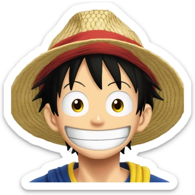 monkey d luffy payer soccer sticker