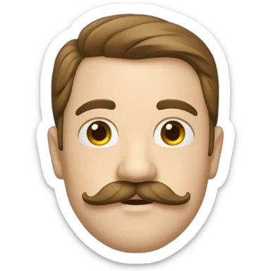 Petit moustache lève la main ✋ sticker