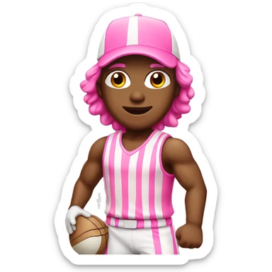 Pink sporting sticker