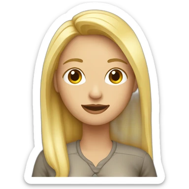 Mujer rubia con camara sticker