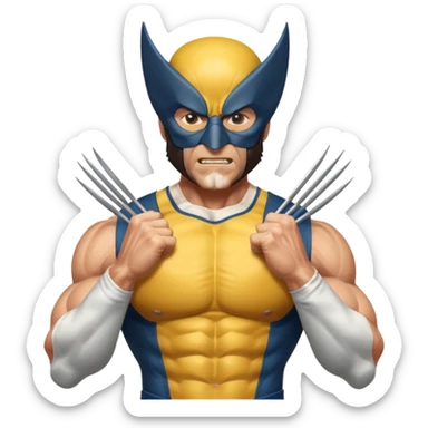 Wolverine with mask sticker