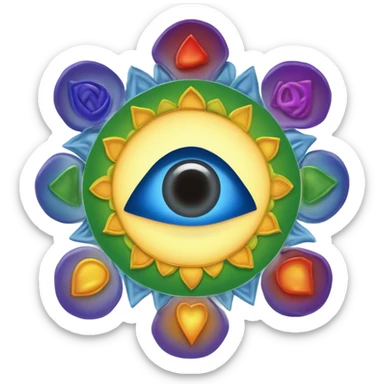 the seven chakras sticker