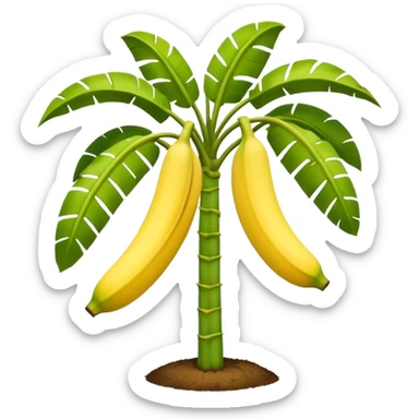 Banana tree, negative banana. sticker