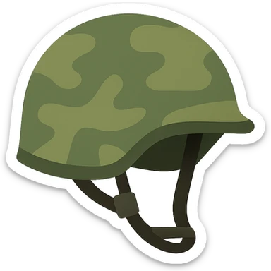 flat design style military helmet sticker