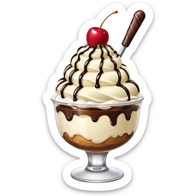 Vanilla Ice Cream Sundae sticker