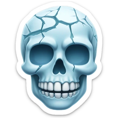 Cold skull sticker