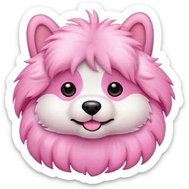 Pink dog sticker