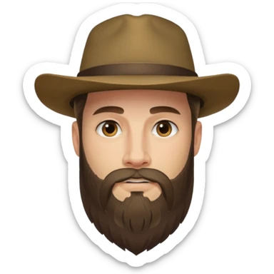 Jared Woosley (long hair, beard, tattoos, and hat). sticker