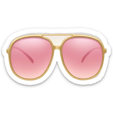 Light Pink Sunglasses with gold frame  sticker