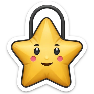 star shaped bag sticker