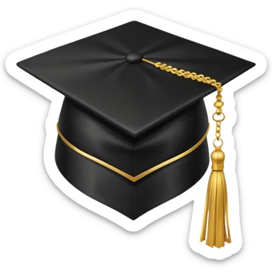 graduate cap sticker