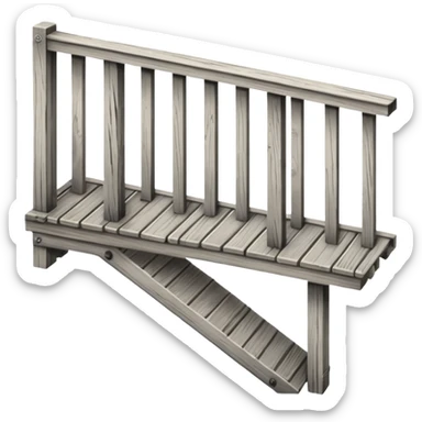 Wooden balcony sticker