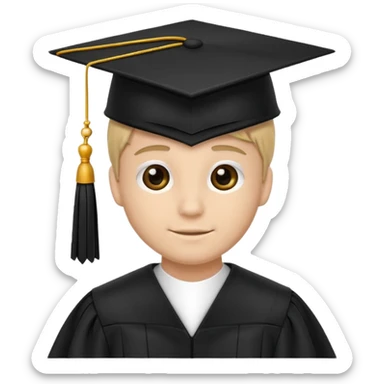 black grad cap sticker