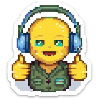 gaming themed thumbs up emoji sticker