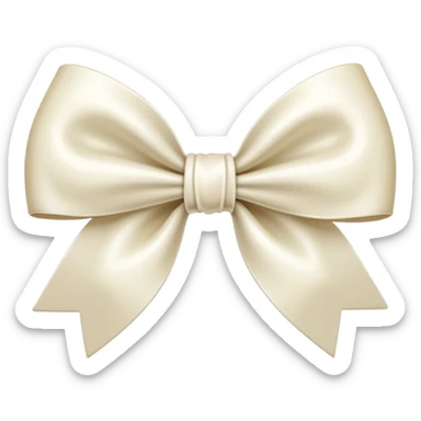 Ivory bow sticker