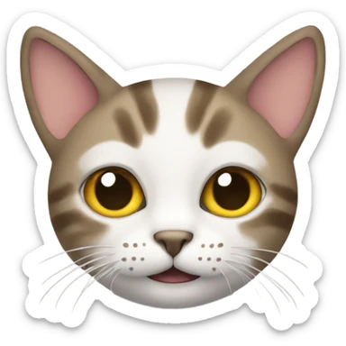 Cat with a SOS sign sticker