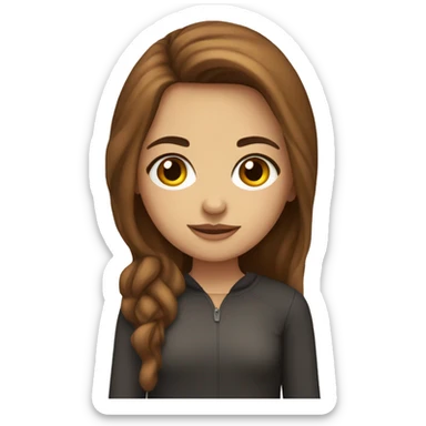 romanian girl with hazel eyes and caramel brown hair  sticker