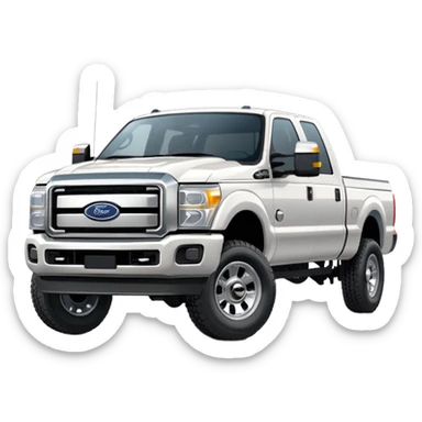 White Ford F250 Crew Cab sticker