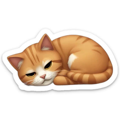 Gato durmiendo arriba de una chica sticker