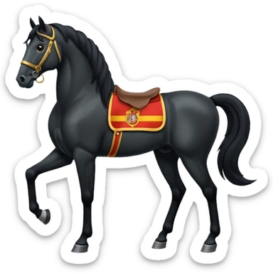 Black Spaniard horse  sticker