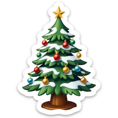 Snowed in christmas tree sticker