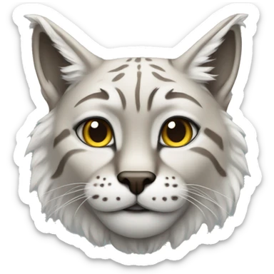 Snow point lynx cat sticker