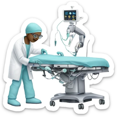 Robots performing surgery sticker
