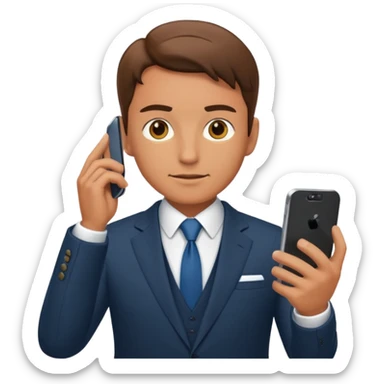 a boss with a smartphone sticker