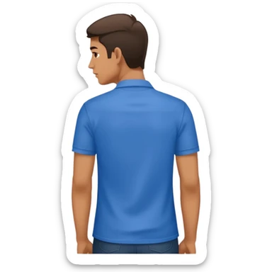 man turning back on artist sticker