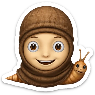 snail in balaclava sticker