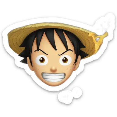 Luffy lit sticker