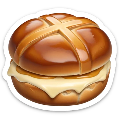 Hot cross bun sticker