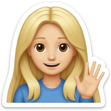 blonde female long hair saying stop smiling funny sticker