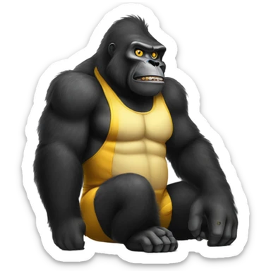 bee gorilla garfield sticker