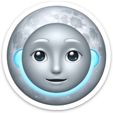 Gentle moon radiating emotional magic sticker