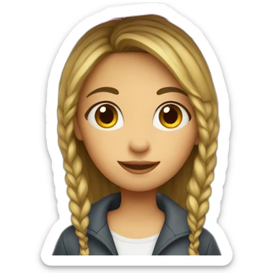 Girl with umbrella sticker