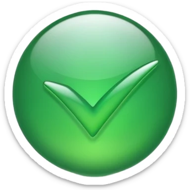 green check mark sticker