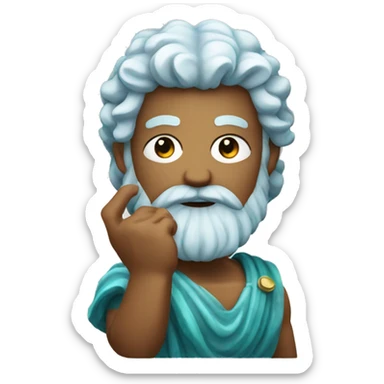 Poseidon holding a pill  sticker