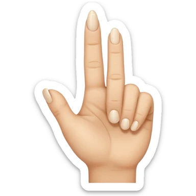 Bent middle finger sticker