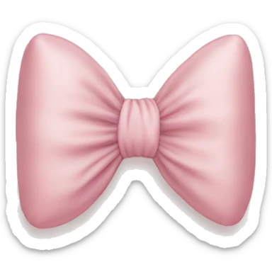 Light pink silk bow shaped pillow  sticker