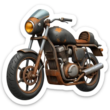 Damaged motorbike  sticker