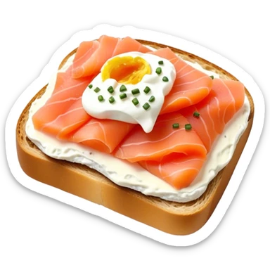 Smoked salmon and cream cheese on toast sticker